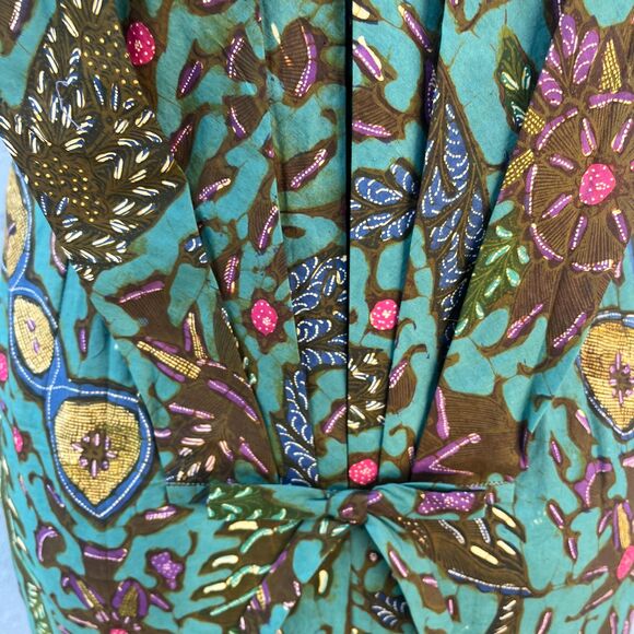 Vintage 60s Sheath Dress Size XS/Small with Bold Bohemian Print Vented back - Picture 7 of 7